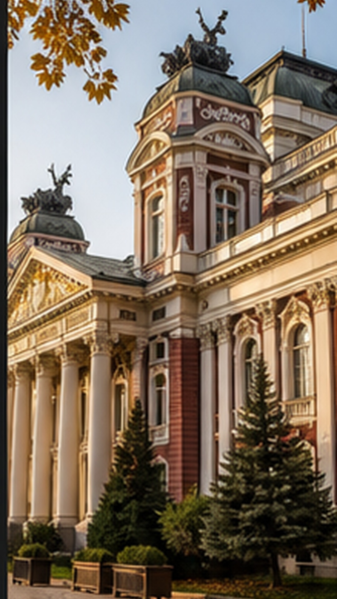 празна голяма театрална сцена с отваряща се завеса